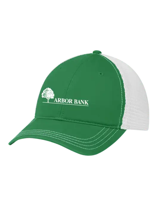 Richardson 111 Garment Washed Trucker Cap Kelly w/White Mesh w/Arbor Bank Logo