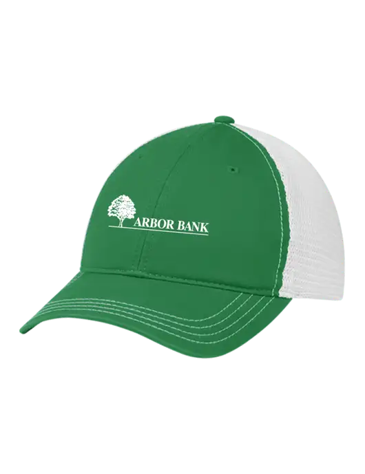 Richardson 111 Garment Washed Trucker Cap Kelly w/White Mesh w/Arbor Bank Logo
