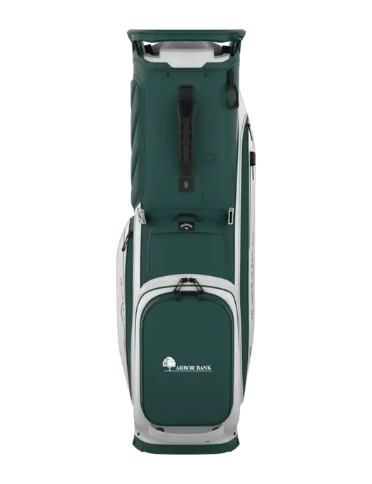 Callaway Fairway 14 Dark Green/White Stand Golf Bag w/Arbor Bank Logo