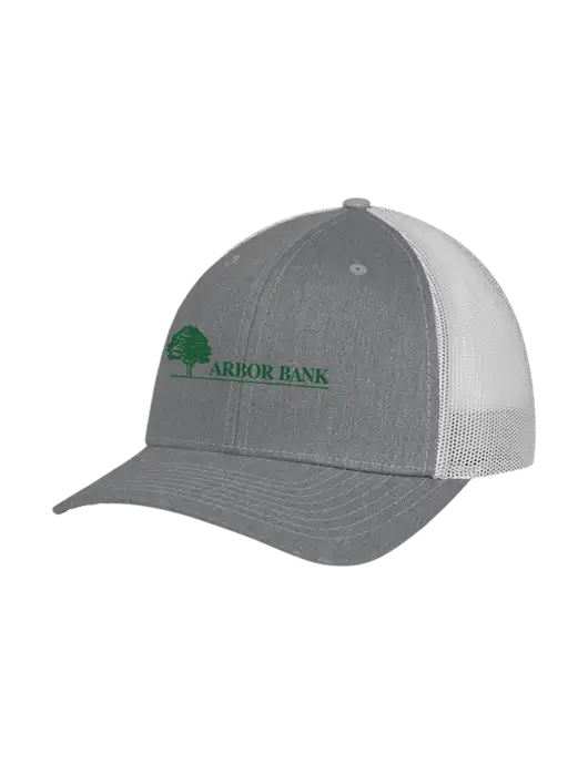 Richardson Adjustable Snapback Original 112 Trucker Cap Heather Grey w/Light Grey Mesh w/Arbor Bank Logo