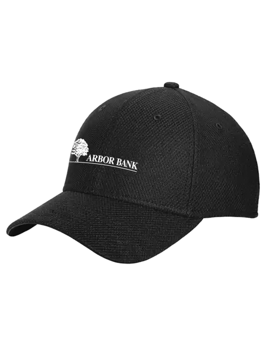 New Era Diamond Era Black Stretch Cap w/Arbor Bank Logo