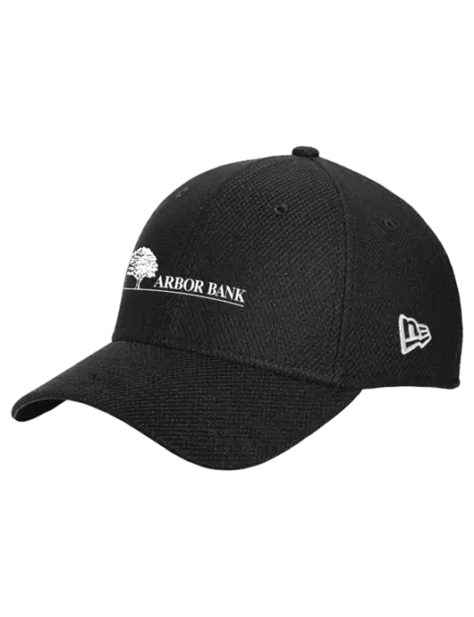 New Era Diamond Era Black Stretch Cap w/Arbor Bank Logo