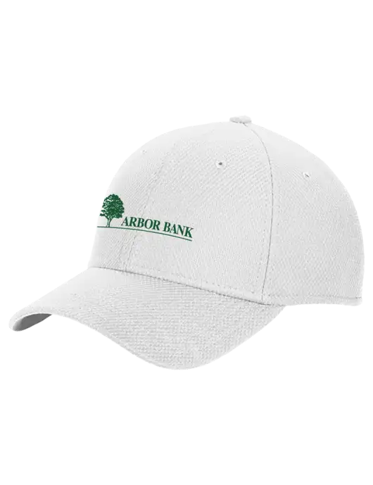 New Era Diamond Era White Stretch Cap w/Arbor Bank Logo