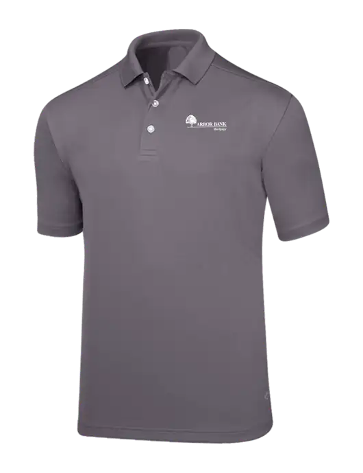 Callaway Core Medium Grey Performance Polo w/Arbor Bank Mortgage Logo