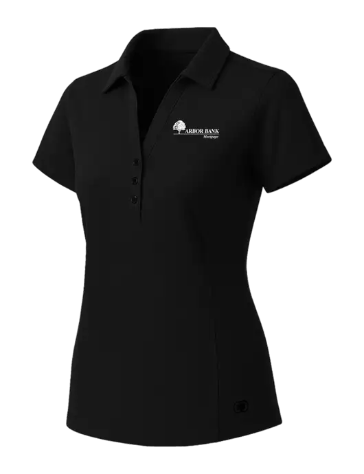OGIO Womens Blacktop ONYX Polo w/Arbor Bank Mortgage Logo