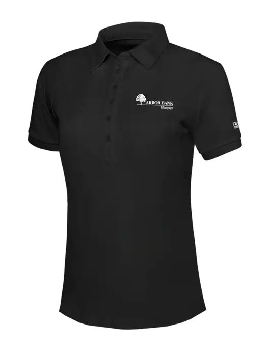 OGIO Womens Blacktop Jewel Polo w/Arbor Bank Mortgage Logo