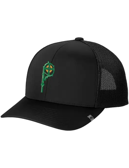 TravisMathew Black Cruz Trucker Cap w/St. Pats Event Logo