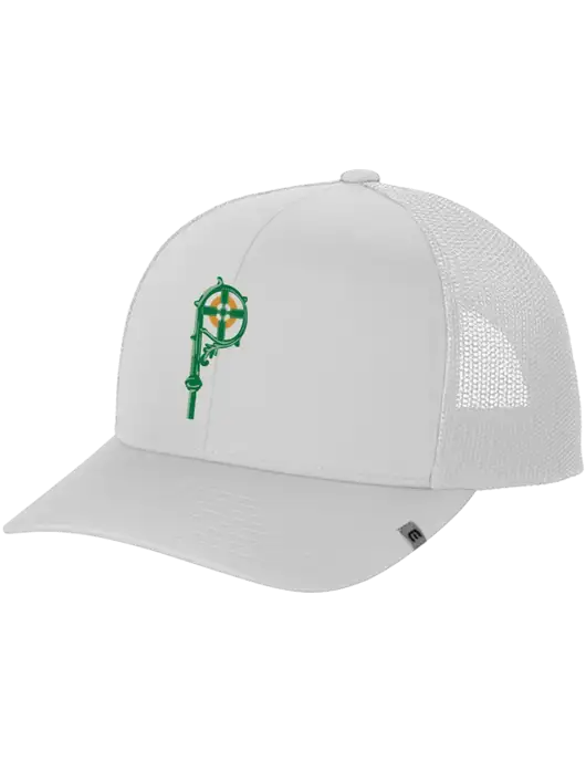TravisMathew White Cruz Trucker Cap w/St. Pats Event Logo